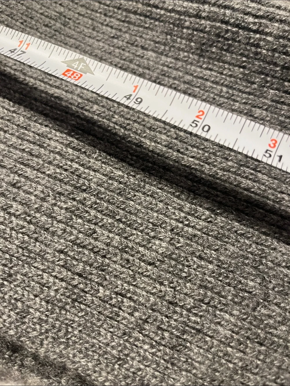 & Other Stories Grey Ribbed knit scarf  60 inches long